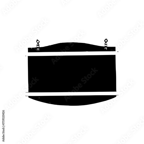 black and white frame, metal frame for opening and closing text