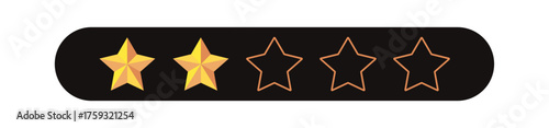 Gold five star rating icon set on transparent background. Vector Illustration flat icon with lighted yellow golden and line stars for reviews, feedbacks products and services.
