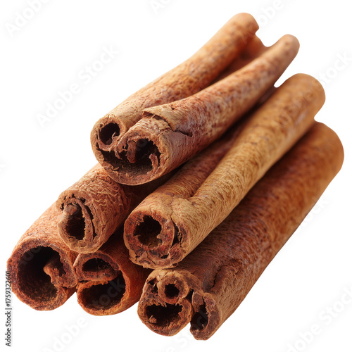 cinnamon sticks on transparent png background