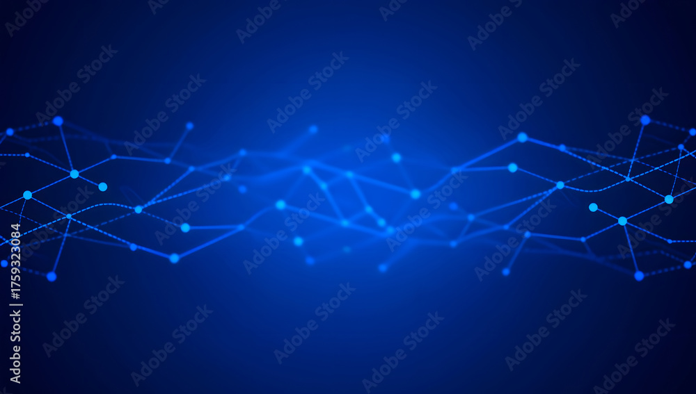 Obraz premium Abstract light three-dimensional luminous particles technology sense KV main visual background