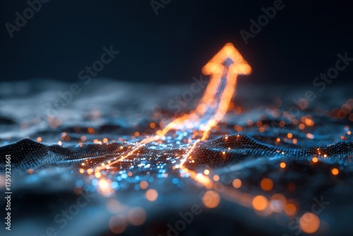 Business Growth Arrow Trajectory Success Path Progress Innovation