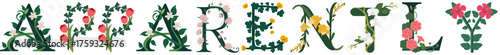 APPARENTLY, Floral Letter Vector Decorative Art