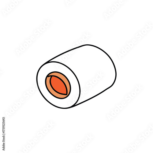 sushi on white background
