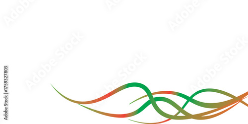Abstract multi-colored lines on a white background.