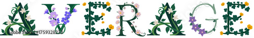 AVERAGE, Delicate Botanical Letter Illustration