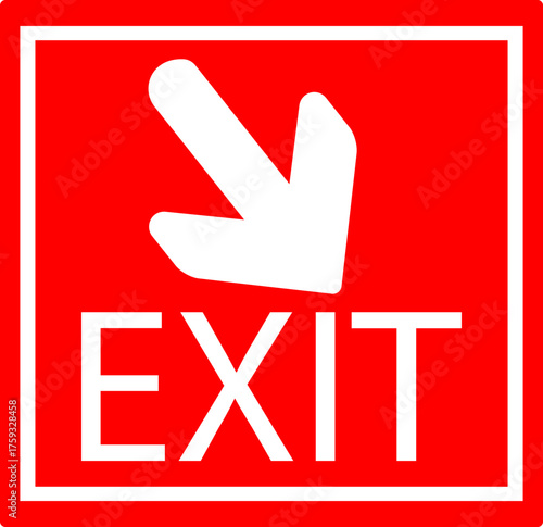 Emergency Exit Icon. Vector illustration of running man and exit door sign. Escape and evacuation symbol. Various exit sign isolated white background.Evacuation and relocation of people to safety.