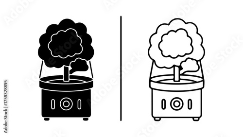 Air purifier appliance with transparent background