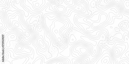 white topography map geography relief diagram texture design. Topography white background and black line world map texture design. Lines Topographic contour lines grid map seamless pattern.	