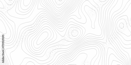 white topography map geography relief diagram texture design. Topography white background and black line world map texture design. Lines Topographic contour lines grid map seamless pattern.	