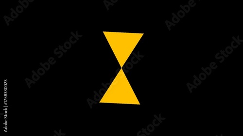 Abstract yellow butterfly on black background