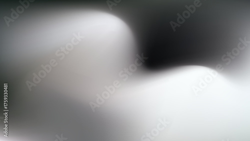 Retro black and white Gradient mesh blurred background grey illustration smooth wave holographic texture banner eps 10