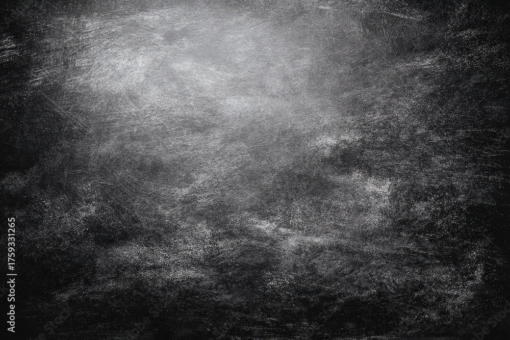 Obraz premium Chalkboard Black Textured Background with Faint Chalk Dust – Photorealistic Minimal Surface