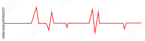 Heartbeat line icon with transparent background, depicting an ECG cardiogram for medical applications, health monitoring, and vital sign representation, vector illustration