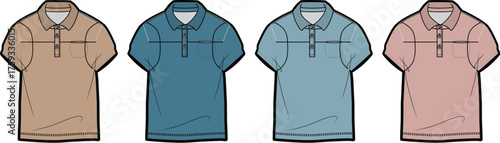 Collection of Polo Shirts for Men in Various Colors and Styles
