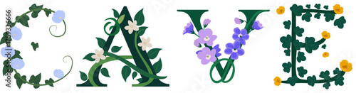 CAVE, Elegant Botanical Typography Design