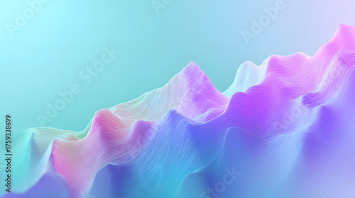 Abstract Mountainscape: A visually captivating display of abstract mountain landscape, a fusion of vibrant colors creating a unique and stunning visual