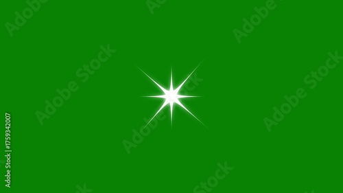 4k Twinkle star glitter sparkle, sparkling stars shine animation, blinking cartoon stars, star sparkle vector doodles, glowing light effect, retro shine movement on green screen background. 4k video