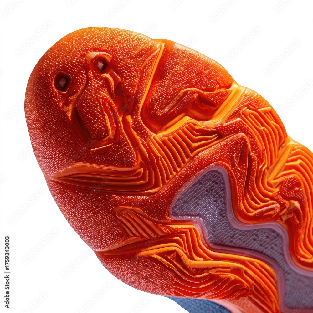 Fototapeta premium Dynamic sports action footwear close-up studio setting high-detail photography emphasizing performance and design