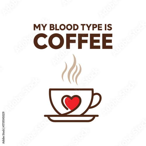 Coffee cup with heart and steam saucer