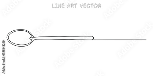 Simple outline spoon drawing simple kitchen utensil art