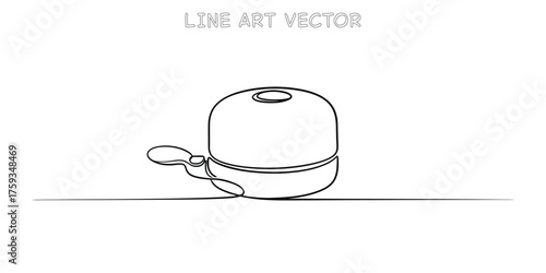 Simple line art bicycle bell ring