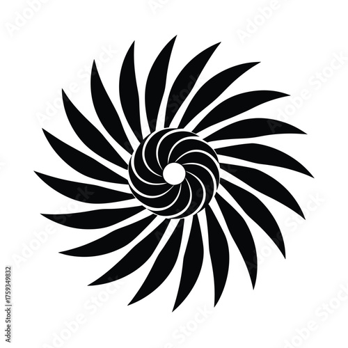 Abstract sugar cane stalk radial spiral banner design