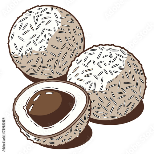 Laddu with coconut and chocolate