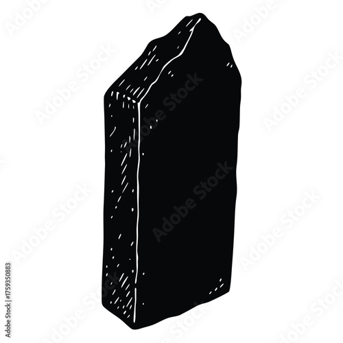 Ancient Stone Tablet Fragment Archaeology Icon