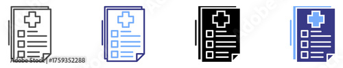 treatment icon set multiple style