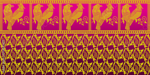 beautiful graphic saree design and this sari design is in Indian style which is for textile fashion industry and it can be used as wallpaper backdrop and website bg this style is originated in india 