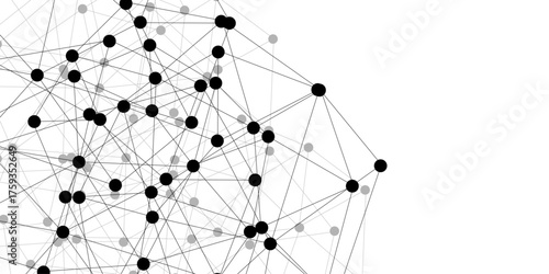 Abstract plexus background with connecting dots and lines. Global network connection, digital technology and communication concept.