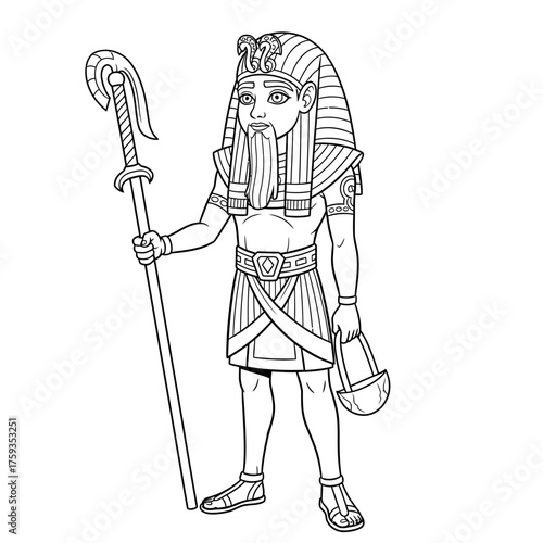 Thoth Wise Scribe Coloring Page for Kids Egyptian God of Wisdom and Writing Fun
