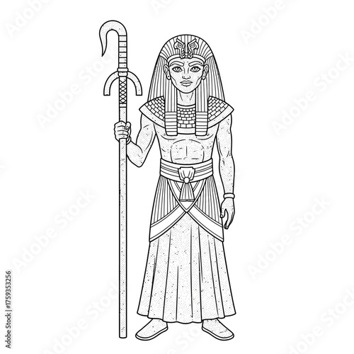 Egyptian Mythology God Thoth Wise Scribe Coloring Page for Kids Creative Fun Activity