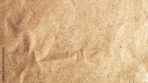 Recycle paper background. Brown old crumpled paper texture