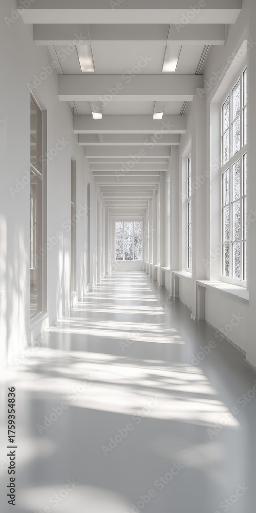 Fototapeta premium White hallway, light