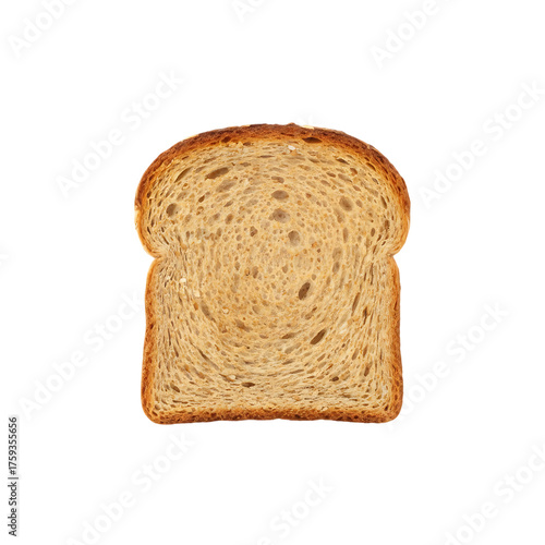 a slice of wholewheat toast isolated on transparency png file