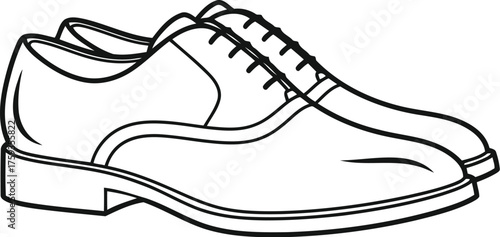 Illustration of a black and white saddle shoe isolated on transparent background, perfect for formal, classic, and elegant style concept