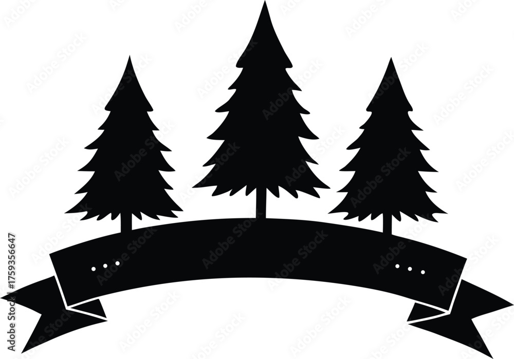 Obraz premium christmas tree vector illustration