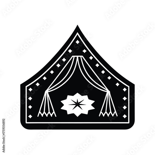 Arab Nomadic Tent Rug Decorative Design