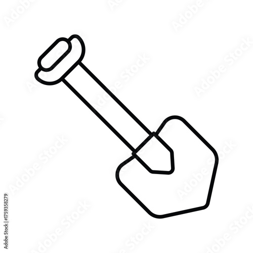 Shovel icon with white background vector stock illustration