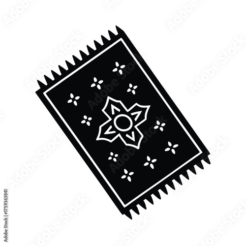 Arab Woven Rug With Tribal Symbols Design