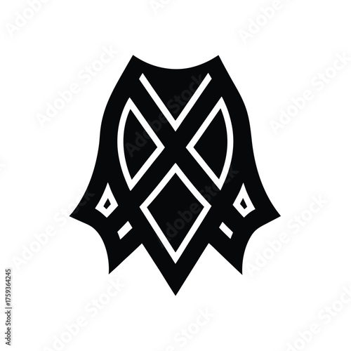 Arab Woven Fabric Flat Icon Illustration
