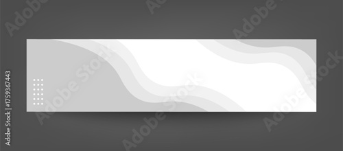 Minimal White Wave LinkedIn Banner Background