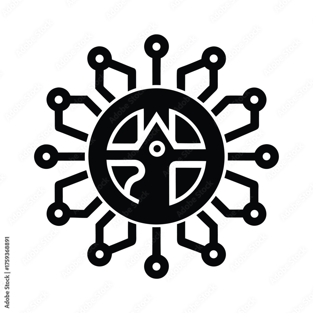 Obraz premium Artificial Intelligence Symbol Design