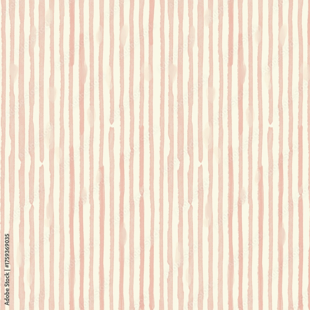 Obraz premium Watercolor Stripe Collection – Dusky Pink Soft Pastel Background
