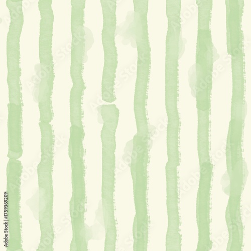 Watercolor Stripe Collection – Pastel Green Soft Background