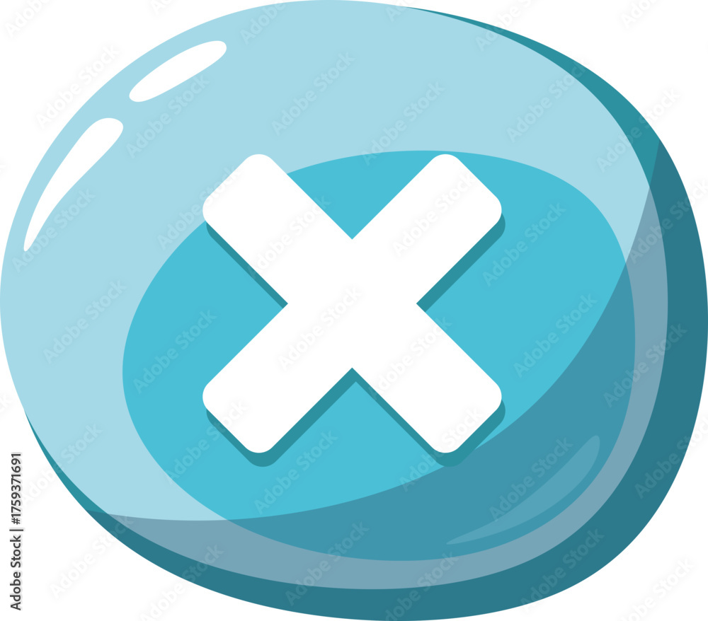 Obraz premium Cartoon Button Icon