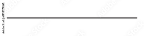 Clean silver horizontal line accent on light transparent backdrop. Plain metallic divider for minimalist design.