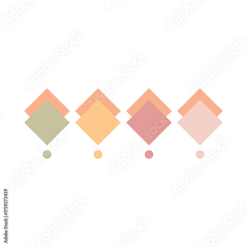 Elegant timeline infographic featuring diamond milestone markers. Perfect for step-by-step guides, company evolution, and infographic reports.