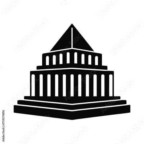 Babylonian Temple Roof Architecture Icon